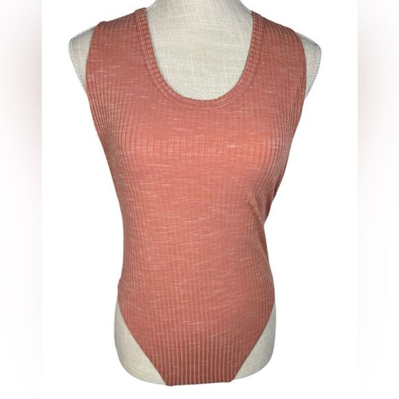 Intimately Free People Pink Ribbed Secret Sides Sleeveless Bodysuit - Picture 4 of 8